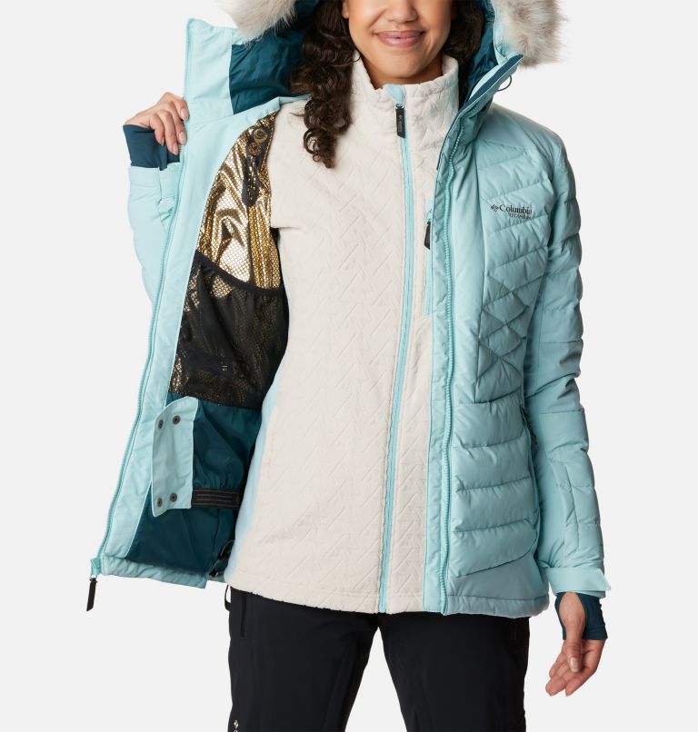 Thumbnail: Women's Bird Mountain II Insulated Down Ski Jacket, Color: Aqua Haze, image 5