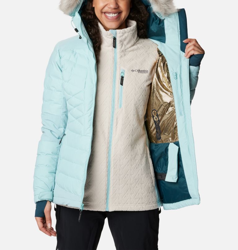 Thumbnail: Women's Bird Mountain II Insulated Down Ski Jacket, Color: Aqua Haze, image 7