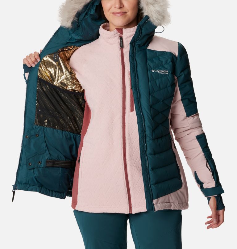 Thumbnail: Manteau isolant Bird Mountain II pour femmes, Color: Night Wave, Dusty Pink, image 5