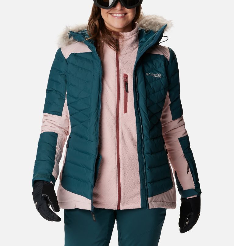 Thumbnail: Women's Bird Mountain II Insulated Jacket, Color: Night Wave, Dusty Pink, image 11