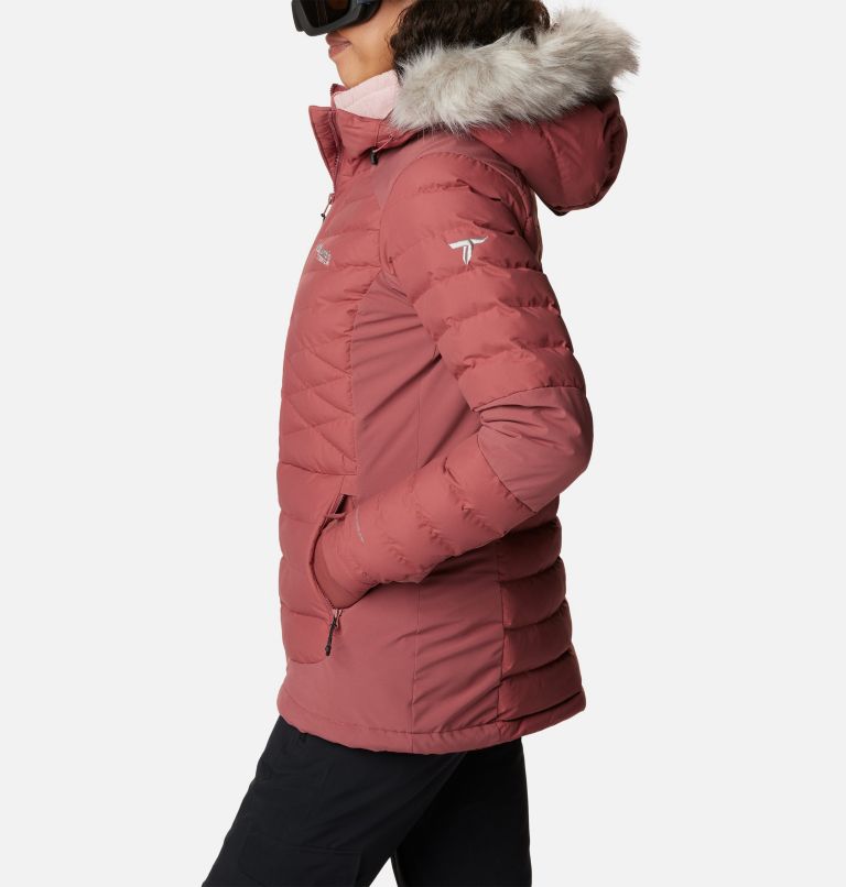 Thumbnail: Women's Bird Mountain II Insulated Down Ski Jacket, Color: Beetroot, image 3