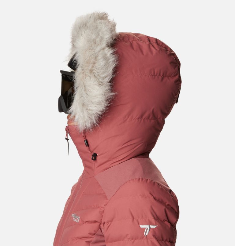 Thumbnail: Women's Bird Mountain II Insulated Down Ski Jacket, Color: Beetroot, image 8