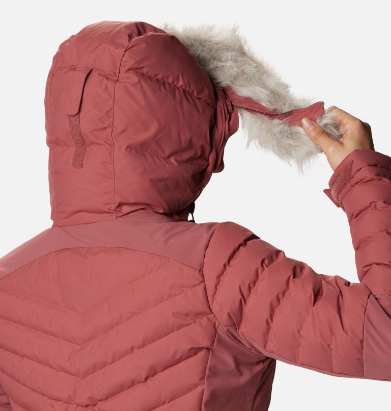 Women's Bird Mountain II Insulated Down Ski Jacket, Color: Beetroot, image 9