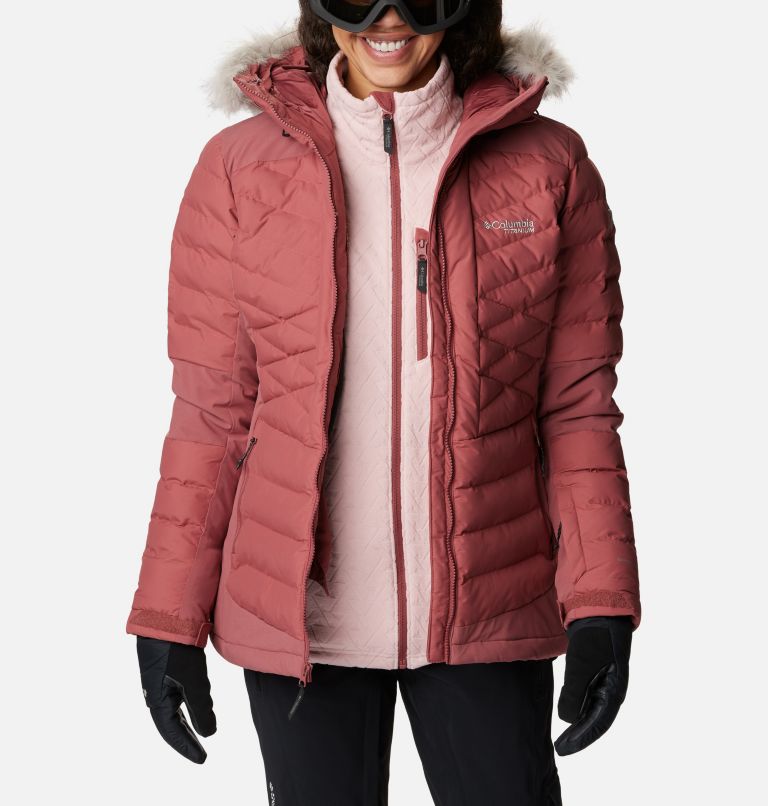 Women's Bird Mountain II Insulated Down Ski Jacket, Color: Beetroot, image 11
