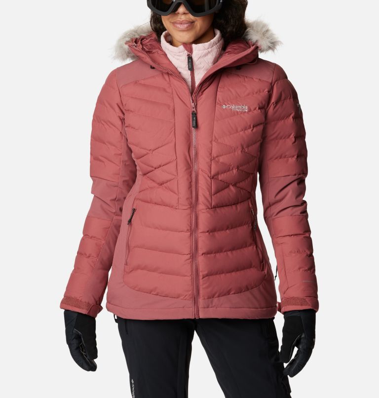 COLUMBIA-POWDER LITE HOODED JKT SPRUCE NORTH WO - Casaco acolchoado esqui