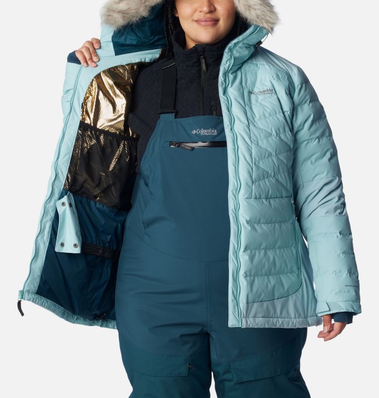 Thumbnail: Women's Bird Mountain II Insulated Jacket - Plus Size, Color: Aqua Haze, image 5