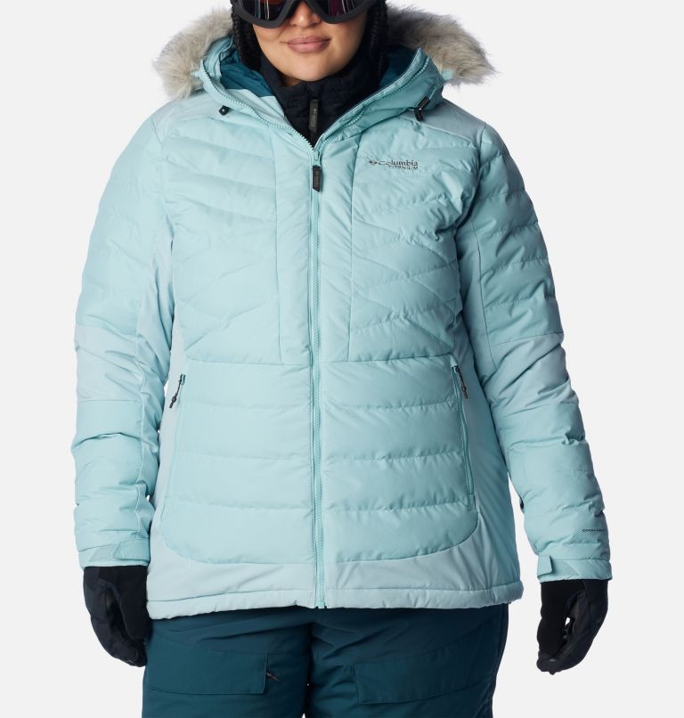 Columbia Women's Heavenly Hooded Jacket, Aqua Haze, 3X Plus