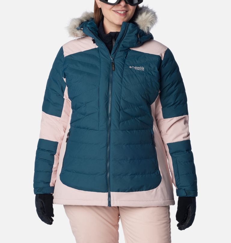 Thumbnail: Manteau isolant Bird Mountain II pour femmes – Grandes tailles, Color: Night Wave, Dusty Pink, image 1