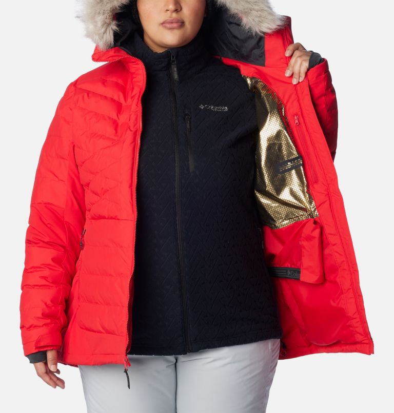 Thumbnail: Women's Bird Mountain II Insulated Jacket - Plus Size, Color: Red Lily, image 6