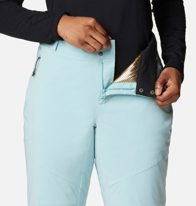 Women's Backslope III Insulated Pants, Color: Aqua Haze, image 7