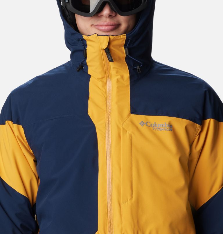 Columbia Titanium Jacket Shell Mens Small Orange Ski Waterproof