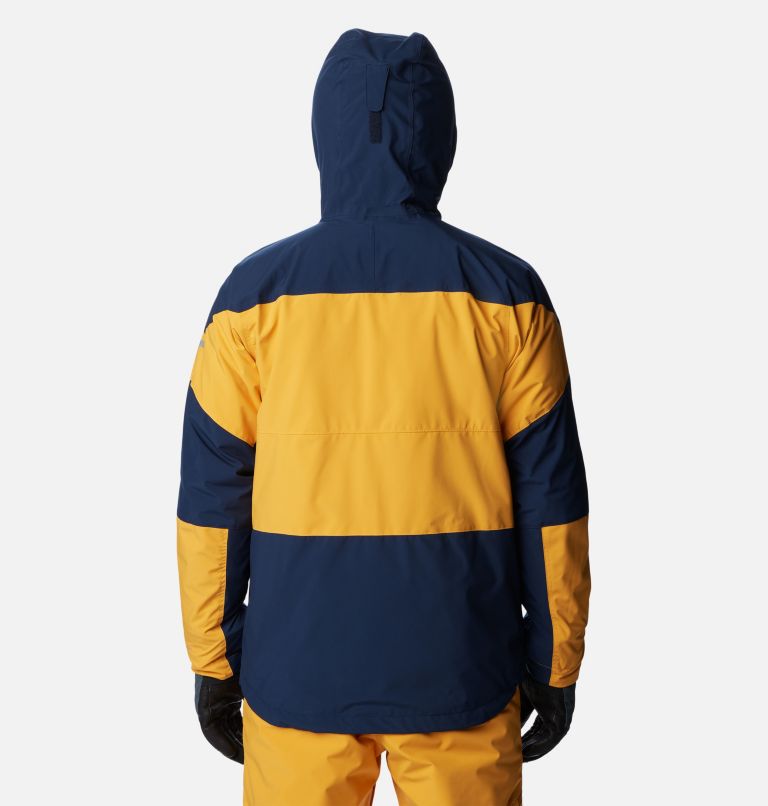 Thumbnail: Men's Powder Canyon Interchange II Jacket, Color: Collegiate Navy, Raw Honey, image 2