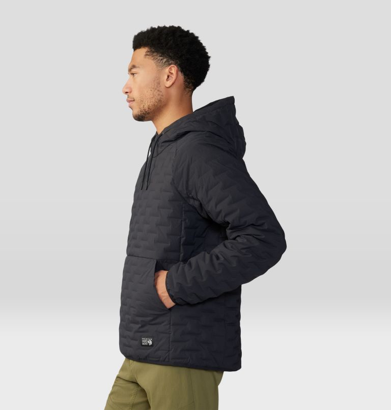 Men's Stretchdown Light Pullover Hoody, Color: Black, image 3