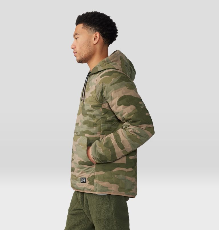 Chandail à capuchon Stretchdown Light Homme, Color: Trail Dust Camo Print, image 3