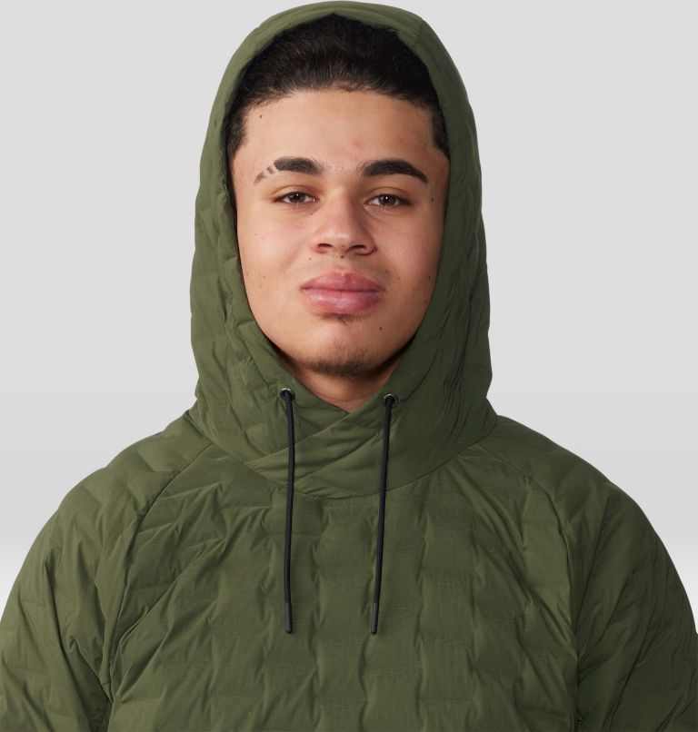 Thumbnail: Men's Stretchdown Light Pullover Hoody, Color: Surplus Green, image 4