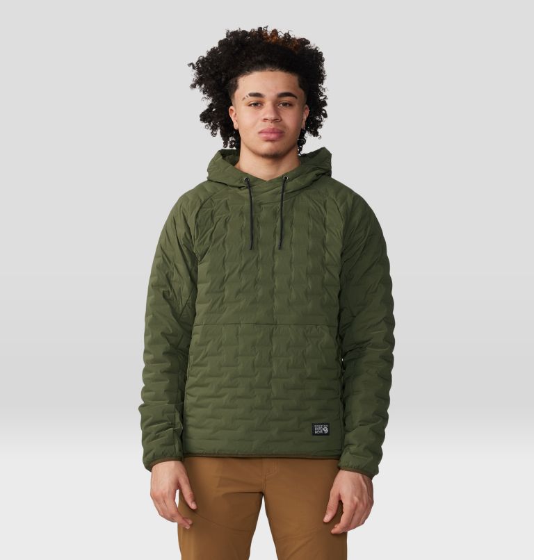 Men's Stretchdown Light Pullover Hoody, Color: Surplus Green, image 5