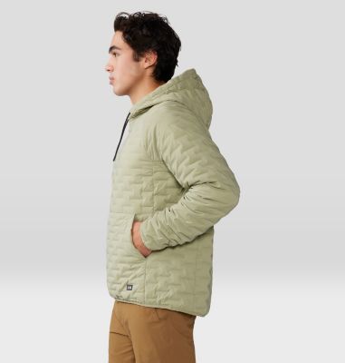 Men's Stretchdown Light Pullover Hoody, Color: Mantis Green, image 3