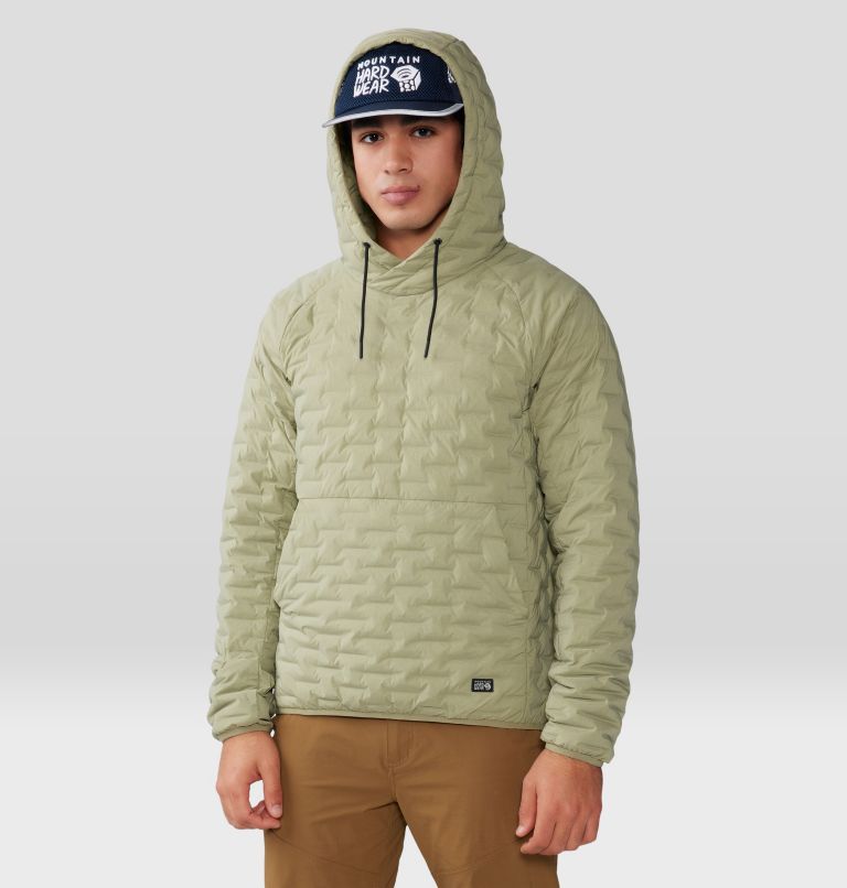 Men's Stretchdown Light Pullover Hoody, Color: Mantis Green, image 5