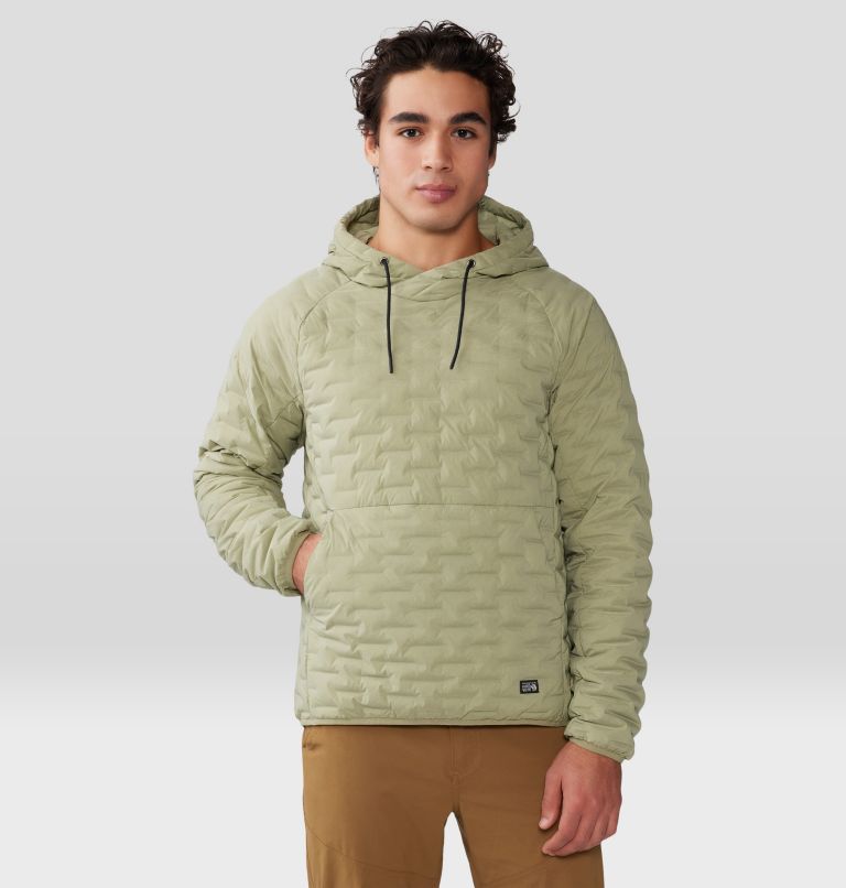 Men's Stretchdown Light Pullover Hoody, Color: Mantis Green, image 6