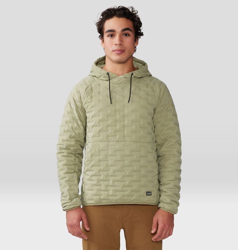 Men's Stretchdown Light Pullover Hoody, Color: Mantis Green, image 7