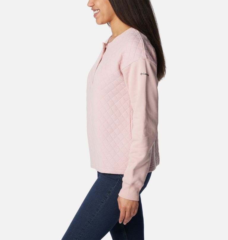 Women's Hart Mountain Quilted Crew, Color: Dusty Pink, image 3