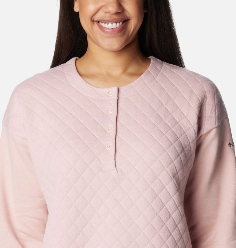 Women's Hart Mountain Quilted Crew, Color: Dusty Pink, image 4