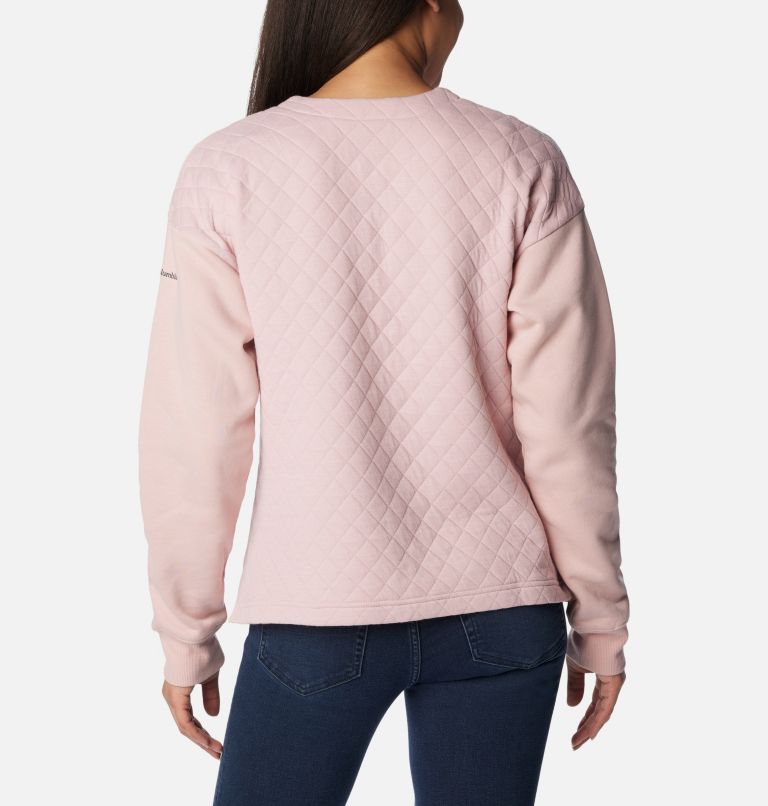 Women's Hart Mountain Quilted Crew, Color: Dusty Pink, image 2