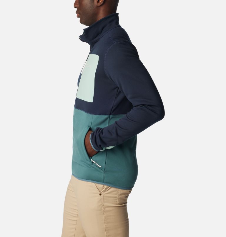 Polaire Technique Columbia Hike Homme, Color: Collegiate Navy, Cloudburst, SprayÂ , image 3