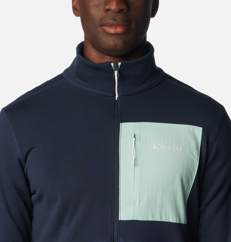 Polaire Technique Columbia Hike Homme, Color: Collegiate Navy, Cloudburst, SprayÂ , image 4