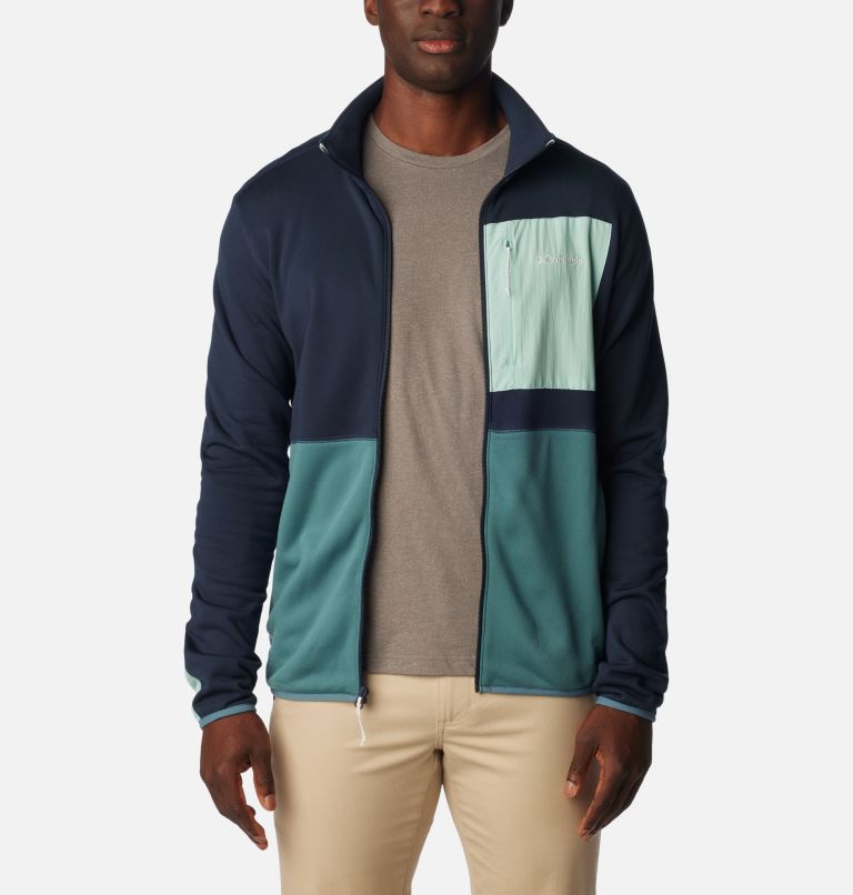 Polaire Technique Columbia Hike Homme, Color: Collegiate Navy, Cloudburst, SprayÂ , image 6