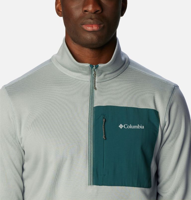 Columbia Hike Half Zip | 350 | M, Color: Niagara, Metal, image 4