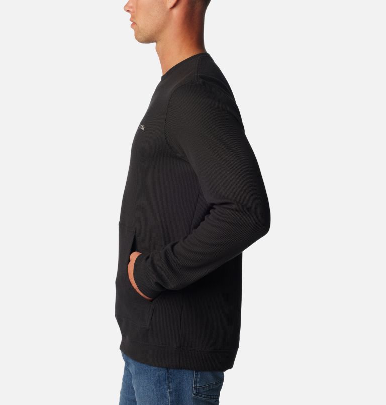 Men's Pitchstone Knit Crew Sweatshirt, Color: Black, image 3