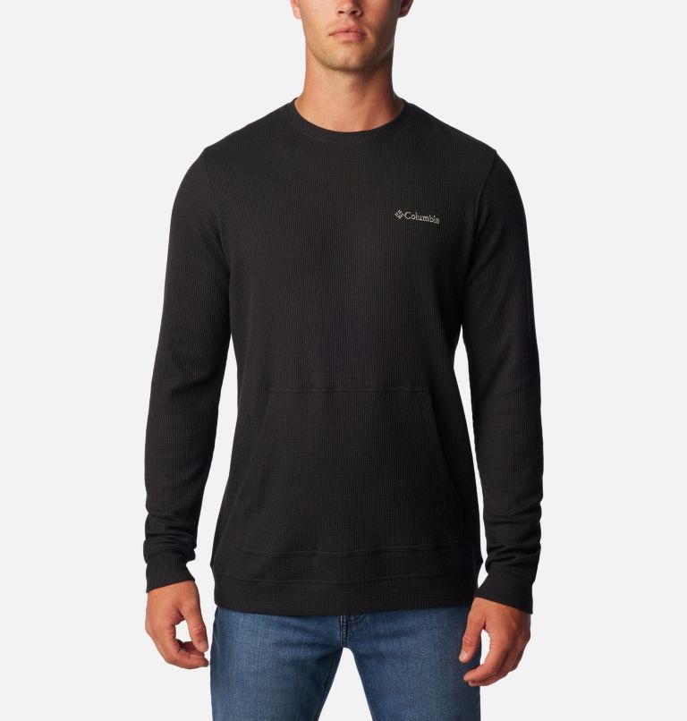 Men's Pitchstone Knit Crew Sweatshirt, Color: Black, image 1