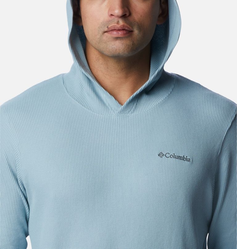 Thumbnail: Pitchstone Knit Hoodie | 460 | M, Color: Stone Blue, image 4