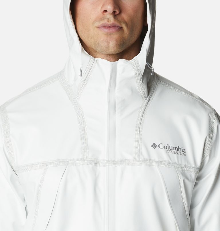 Thumbnail: Manteau imperméable OutDry Extreme Eco II Tech Homme, Color: White Undyed, image 4