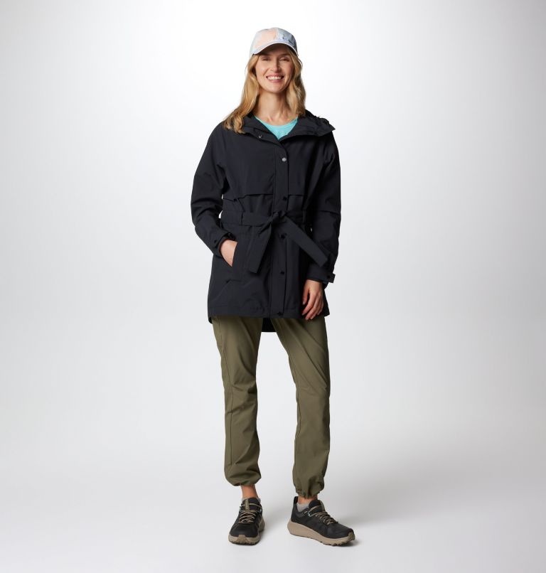 Thumbnail: Women's Long Valley Trench II, Color: Black, image 3