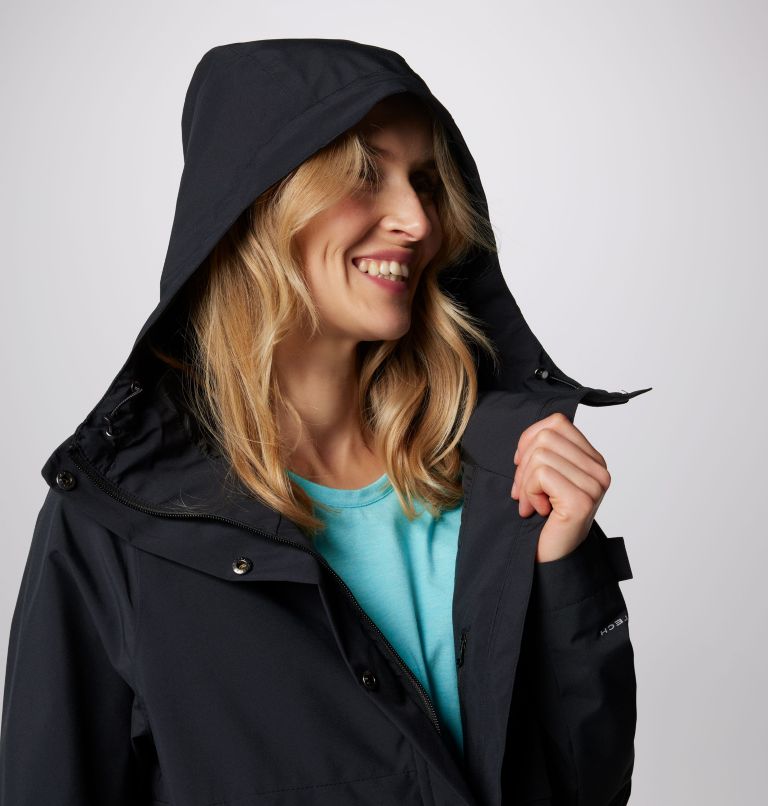 Thumbnail: Women's Long Valley Trench II, Color: Black, image 5