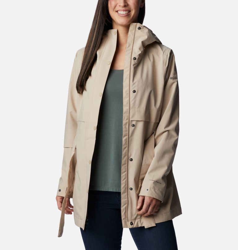 Thumbnail: Women's Long Valley Rain Trench II, Color: Ancient Fossil, image 7