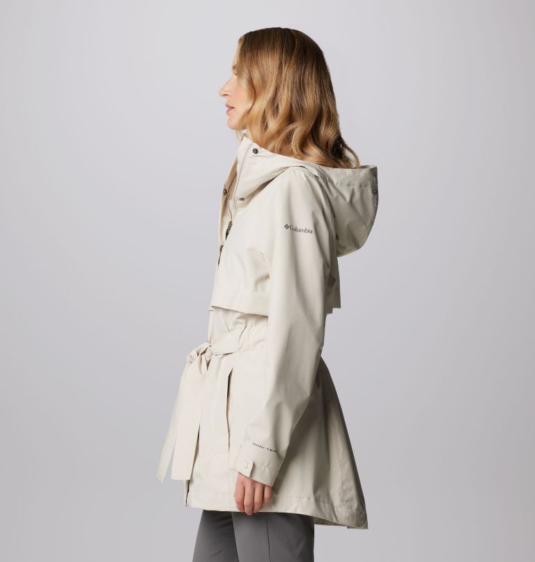 Women’s Long Valley Rain Trench II, Color: Dark Stone, image 4
