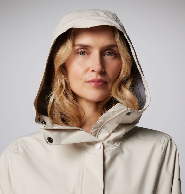 Women’s Long Valley Rain Trench II, Color: Dark Stone, image 5