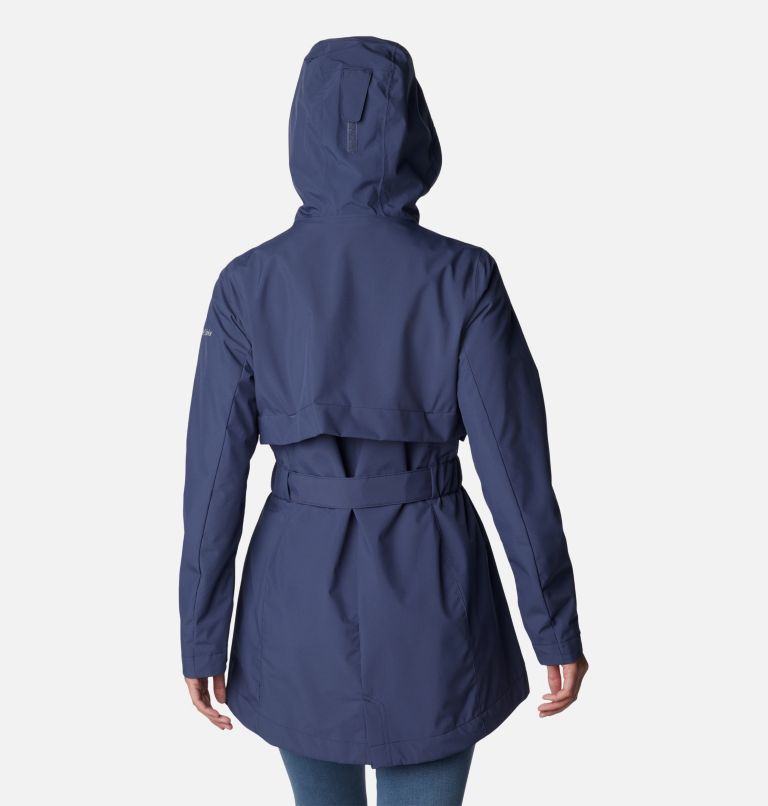 Thumbnail: Women's Long Valley Rain Trench II, Color: Nocturnal, image 2