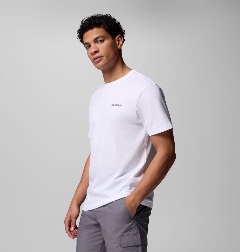 Men's Barton Springs Graphic T-Shirt, Color: White, Ripple Blue, image 4