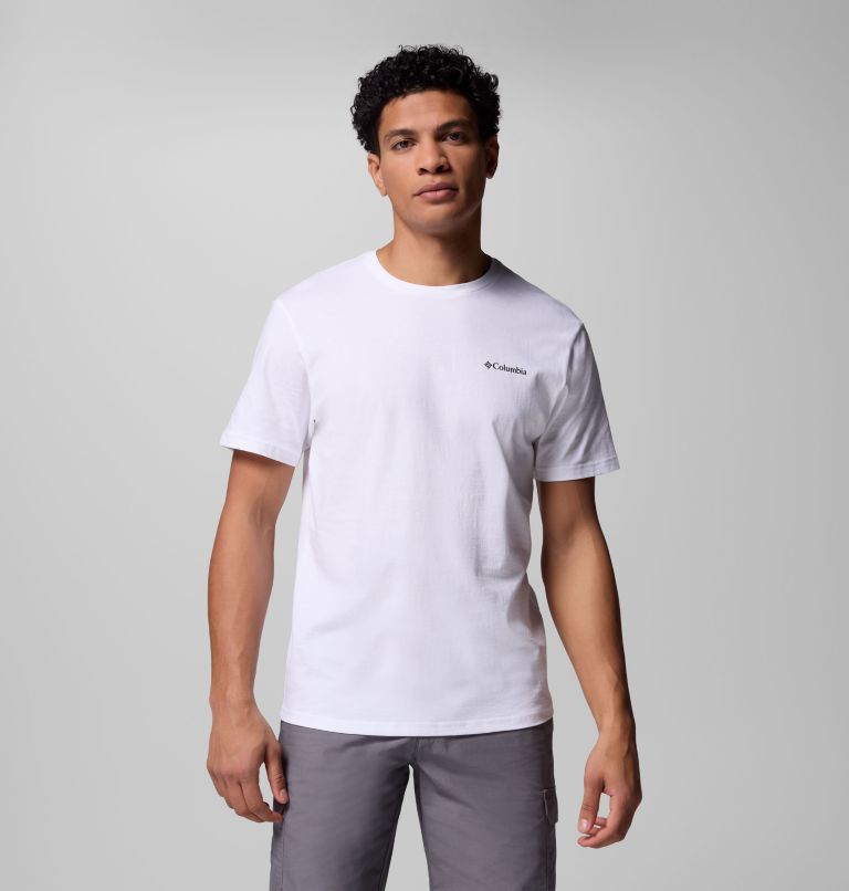 Men's Barton Springs Graphic T-Shirt, Color: White, Ripple Blue, image 3