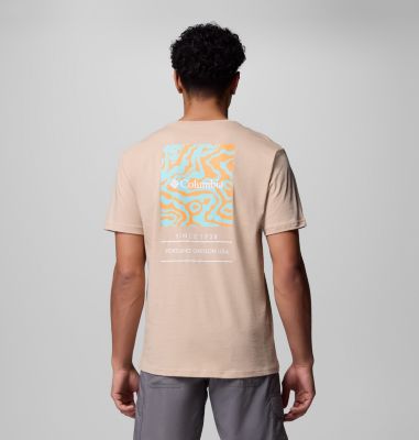 T-shirt grafica Barton Springs da uomo, Color: Ancient Fossil, Spray, image 7