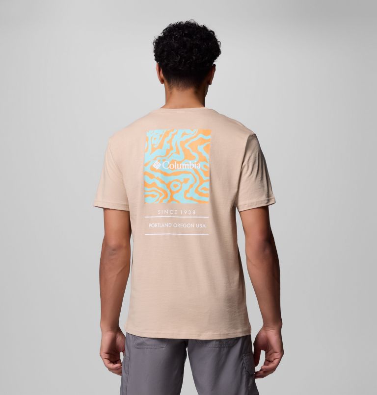 T-shirt Graphique Barton Springs Homme, Color: Ancient Fossil, Spray, image 1