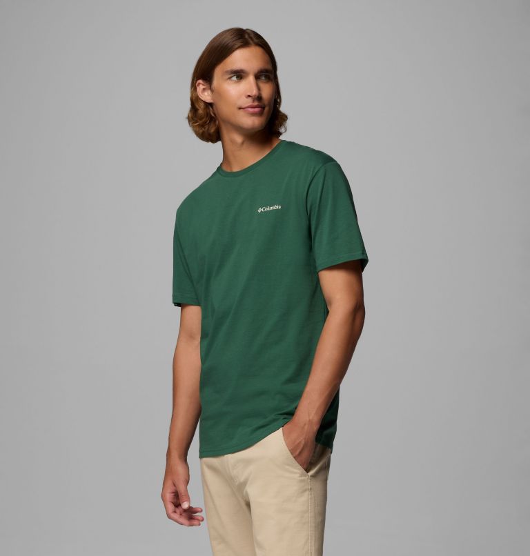 Camiseta estampada Barton Springs para hombre, Color: Rain Forest, Dark Stone, image 4