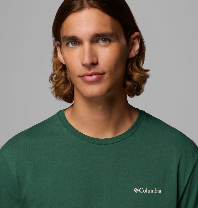 Camiseta estampada Barton Springs para hombre, Color: Rain Forest, Dark Stone, image 5