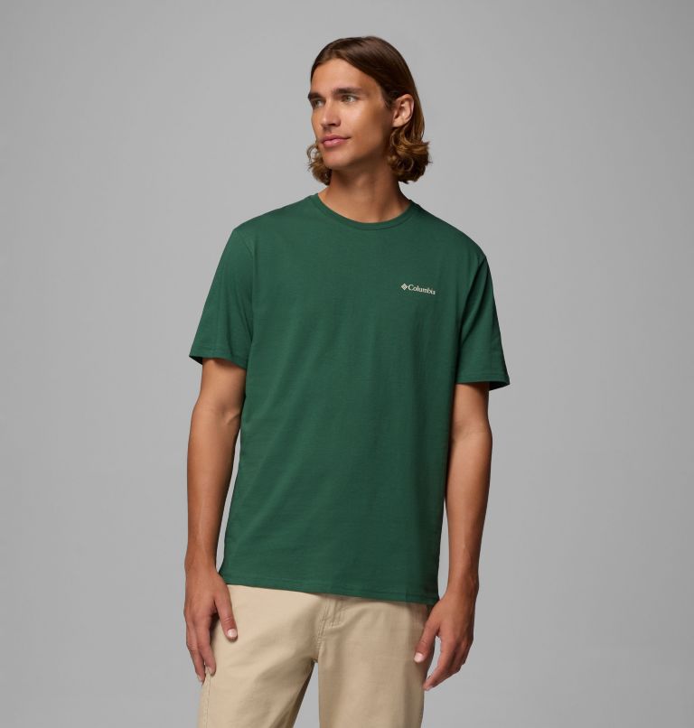 Camiseta estampada Barton Springs para hombre, Color: Rain Forest, Dark Stone, image 3
