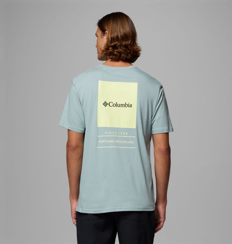 T-shirt Graphique Barton Springs Homme, Color: Crushed Blue, Citron Haze, image 1