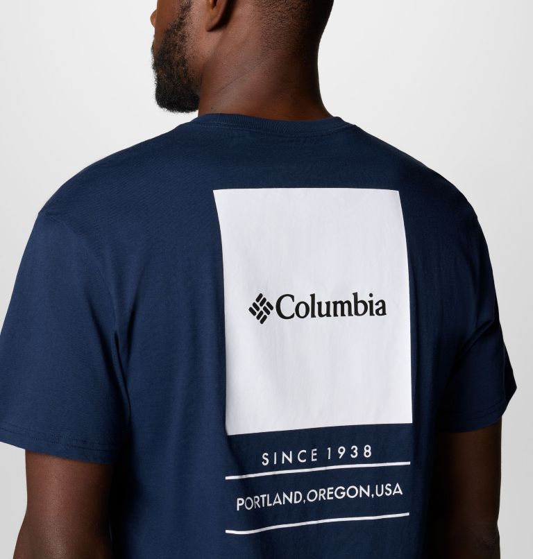 Men's Barton Springs Graphic T-Shirt, Color: Collegiate Navy, White, image 6